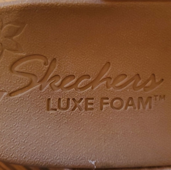 SKETCHERS cork luxe foam pink wedges size 10 M shoes 2.5”in wedge heel Pre Loved - Picture 4 of 13